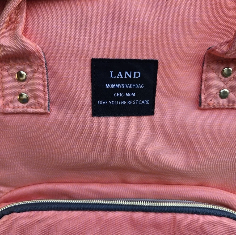Land Mommy Baby Bag Pink/peach Backpack